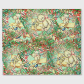 クリスマスベアーズ飛行機玩具 |折り返し紙 ラッピングペーパー (フラット)