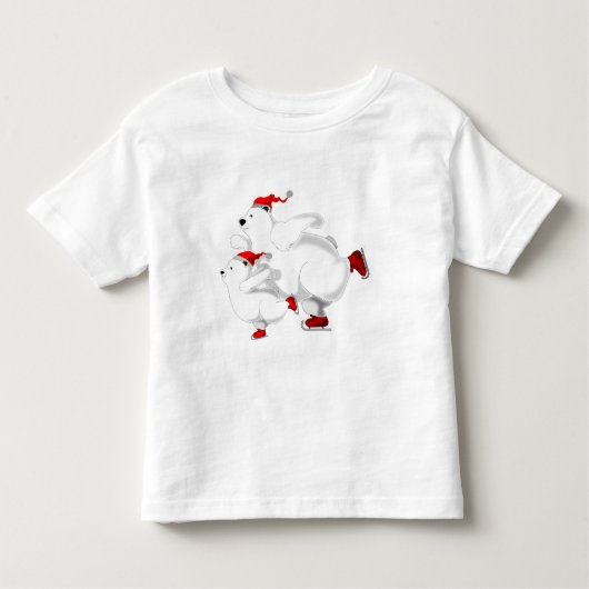 クリスマスベアートドラーTシャツ トドラーTシャツ (正面)