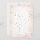 クリスマスベアーピンクの赤ちゃんシャワーを待つことができる 招待状 (裏面)