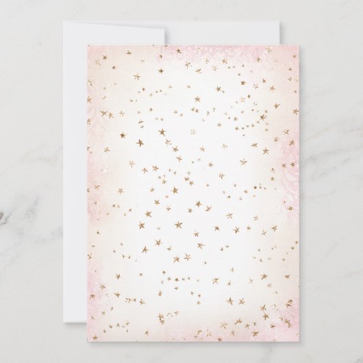 クリスマスベアーピンクの赤ちゃんシャワーを待つことができる 招待状 (裏面)