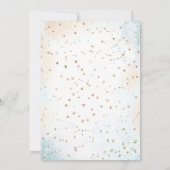 クリスマスベアーブルーのベビーシャワーを心待ちにできる 招待状 (裏面)