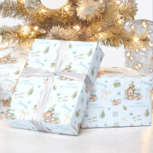クリスマスベアーボーイブルーネーム文字クリスマス