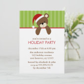 クリスマスベア招待状 招待状 (スタンド正面)