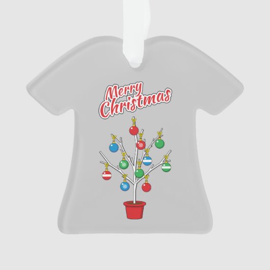 クリスマスベア枝ツリー – メリークリスマス オーナメント (正面)