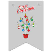 クリスマスベア枝ツリー – メリークリスマス バンティングフラッグ (第1の旗)