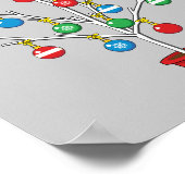 クリスマスベア枝ツリー – メリークリスマス ポスター (角)