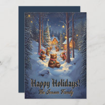 クリスマスベア13、ハッピーホリデー、クリスマスカード