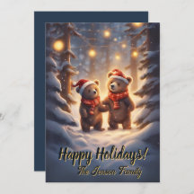 クリスマスベア14、ハッピーホリデー、クリスマスカード