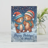 クリスマスベア2、ハッピーホリデー、クリスマスカード 招待状 (スタンド正面)