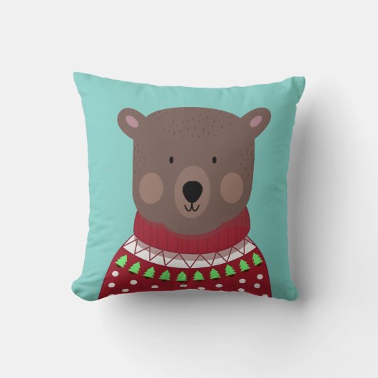 クリスマスベア クッション (正面)