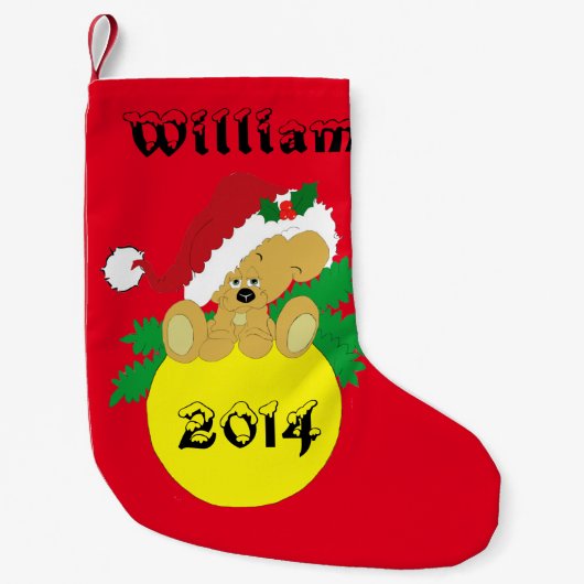 クリスマスベア スモールクリスマスストッキング (正面)