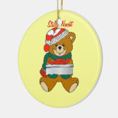 クリスマスベア セラミックオーナメント (左)