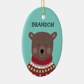 クリスマスベア セラミックオーナメント (右)