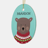 クリスマスベア セラミックオーナメント (左)