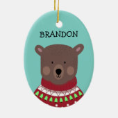 クリスマスベア セラミックオーナメント (裏面)
