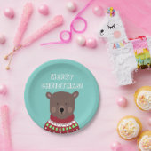 クリスマスベア ペーパープレート (パーティー)