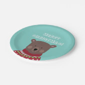クリスマスベア ペーパープレート (アングル)