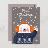 クリスマスベア ポストカード (正面/裏面)