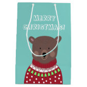 クリスマスベア ミディアムペーパーバッグ (裏面)