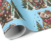 クリスマスベア ラッピングペーパー (ロールコーナー)