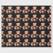 クリスマスベア ラッピングペーパー (フラット)