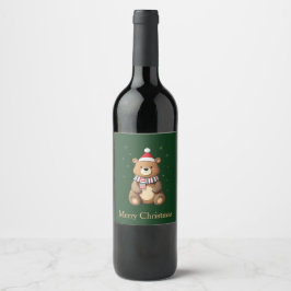 クリスマスベア ワインラベル