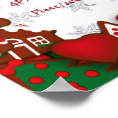 クリスマスベイクセールのジンジャーブレッドのポスター ポスター (角)