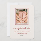 クリスマスベイビーお知らせ2枚写真カード シーズンカード (裏面)