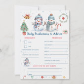 クリスマスベイビーの予測とアドバイスのゲームカード 招待状 (正面)