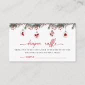 クリスマスベイビーシャワーおむつラッフル エンクロージャーカード (正面)