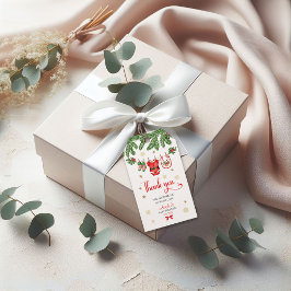 クリスマスベイビーシャワーのギフトタグ サンタベイビー ホリデー ギフトタグ