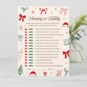 クリスマスベイビーシャワーの予想ゲーム ゲスフー DOWNLOADABLE 招待状 (スタンド正面)