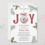 クリスマスベイビーシャワーの小さな喜びの塊！ 招待状 (正面)