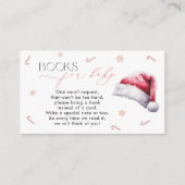 クリスマスベイビーシャワーの赤ちゃんのための本 エンクロージャーカード (正面)