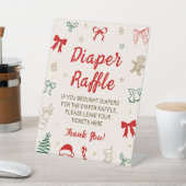 クリスマスベイビーシャワーディーパーラッフルゲーム 台座サイン (インサイチュ)