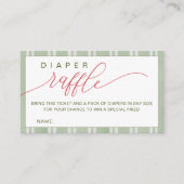 クリスマスベイビーシャワーディーパーラッフル エンクロージャーカード (正面)