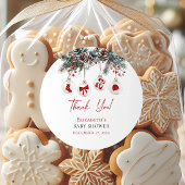 クリスマスベイビーシャワーパーティ ラウンドシール