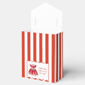 クリスマスベイビーシャワー | サンタクロースの服 赤と白 フェイバーボックス (オープン)