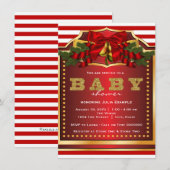 クリスマスベイビーシャワー 招待状 (正面/裏面)