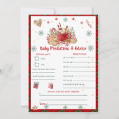クリスマスベイビー予想＆アドバイスゲームカード 招待状 (正面)