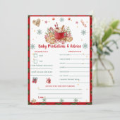 クリスマスベイビー予想＆アドバイスゲームカード 招待状 (スタンド正面)