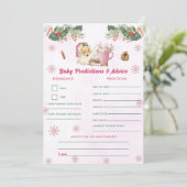 クリスマスベイビー予測とアドバイスゲームカード 招待状 (スタンド正面)