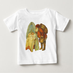 クリスマスベイビー サンタクロース ビンテージ ベビーTシャツ