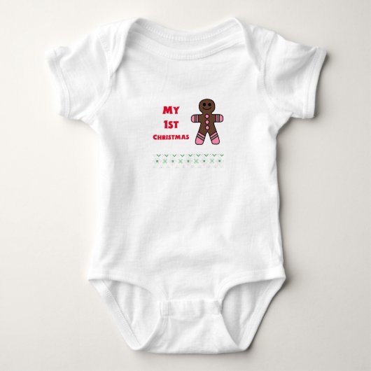 クリスマスベイビーTシャツ ベビーボディスーツ (正面)