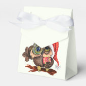 クリスマスベストボックスベビーフクロウとギフト フェイバーボックス (正面サイド)