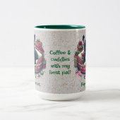 クリスマスベッドに閉じ込められた黒いフランス人 ツートーンマグカップ (中央)