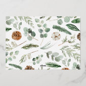 クリスマスベテラコッタ1写真植物台本 箔シーズンカード (裏面)