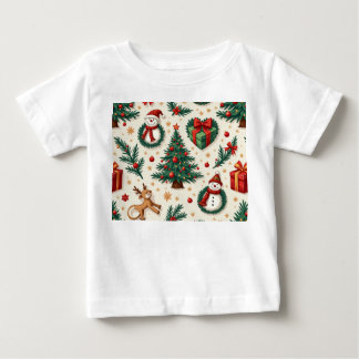 クリスマスベビーのシャツ ベビーTシャツ