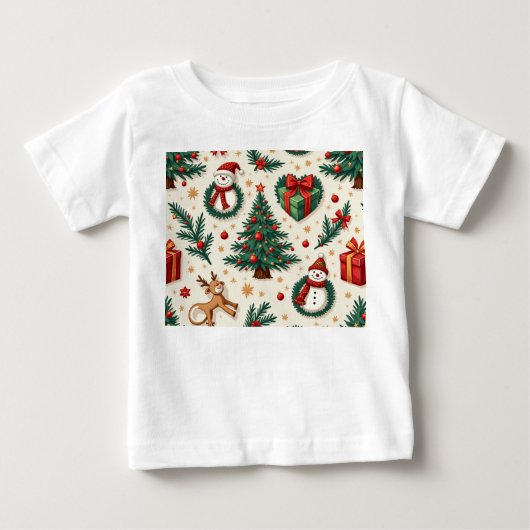 クリスマスベビーのシャツ ベビーTシャツ (正面)