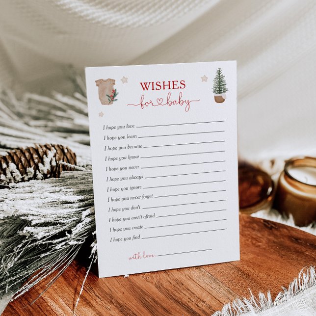 クリスマスベビーの赤ちゃんシャワーゲームの願い (クリエイターアップロード済み)